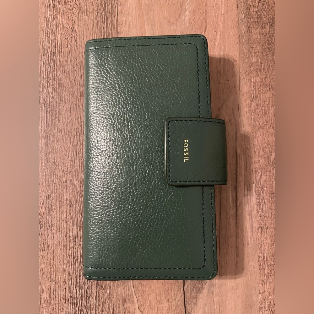 Fossil Forest Green Leather Wallet